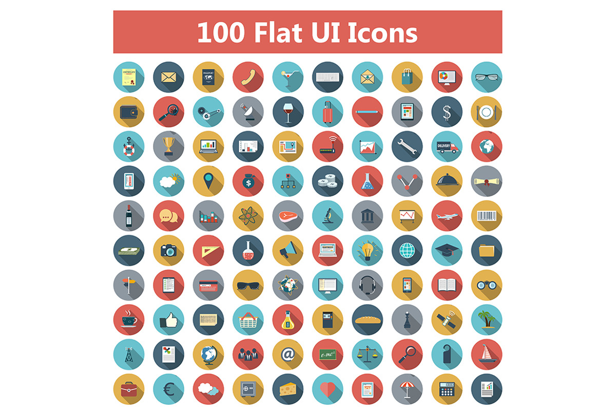 Set of modern icons in flat design, an Icon by L_amica