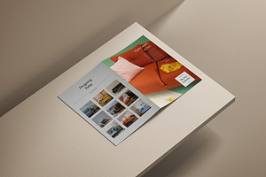 A4 Bifold Brochure Mockup Bundle 51