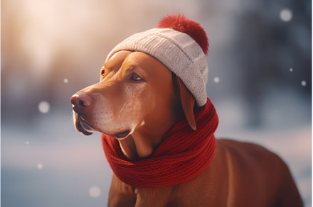 Portrait of winter cloth dog cold, an Animal Photo by Ylivdesign