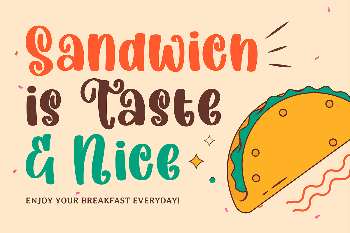 Winter Sandwich, a Script Font by Mozatype (Photo 3 of 9)