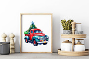 Watercolor Christmas Truck- PNG, an Arts & Entertainment Photo by Wow Magic (Thumbnail 4 of 4)