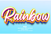 Rainbow PSD 3D Editable Text Effect, a Layer Style Add-On by TrueVector (Thumbnail 1 of 2)