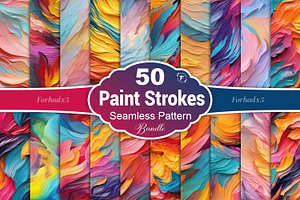 Colorful Oil Paint Strokes Pattern, a Pattern Graphic by Forhadx5