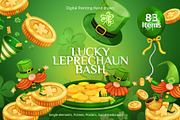 Lucky Leprechaun Bash Watercolor, an Object Illustration by CreativeValuation (Thumbnail 1 of 13)