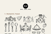Wedding Line Art SVG Bundle Clipart, a Decorative Illustration by OKArtHub (Thumbnail 3 of 8)