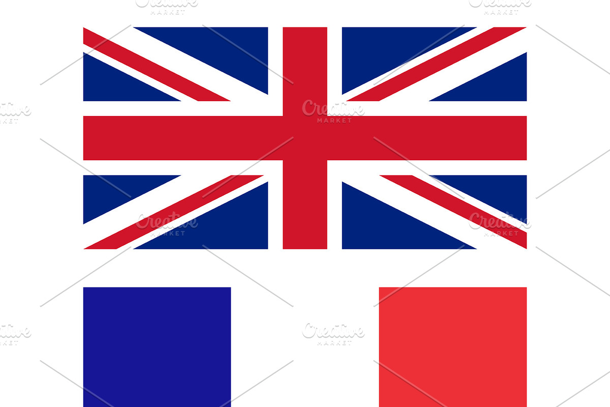 Flags of UK and France