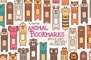 Cute Kawaii Animals Bookmarks, an Education Illustration by Palau (Thumbnail 1 of 12)