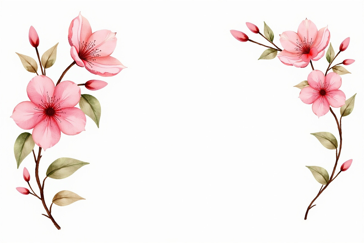 Romantic Pink Floral Clipart, an Illustration by jahid234 (Photo 5 of 11)