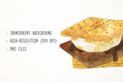 Watercolor Smores Clipart, an Illustration by Paulaparaula (Thumbnail 3 of 4)