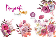 Magenta dahlia,watercolor flowers, an Illustration by yulia.sukhanova (Thumbnail 4 of 5)