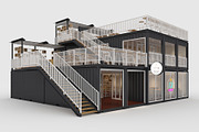 3D Model Container Cafe 9, an Architecture 3D Model by SR 3D Visual (Thumbnail 1 of 23)