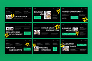 Black Green Pitch Deck Google Slide, a Presentation Template by graphicook (Thumbnail 3 of 5)