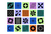 Brutalism shapes set + backgrounds, a Decorative Illustration by PaperTrident (Thumbnail 1 of 9)