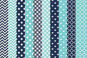 Blue Elephant Clip Art and Patterns, an Illustration by Amanda Ilkov (Thumbnail 3 of 3)