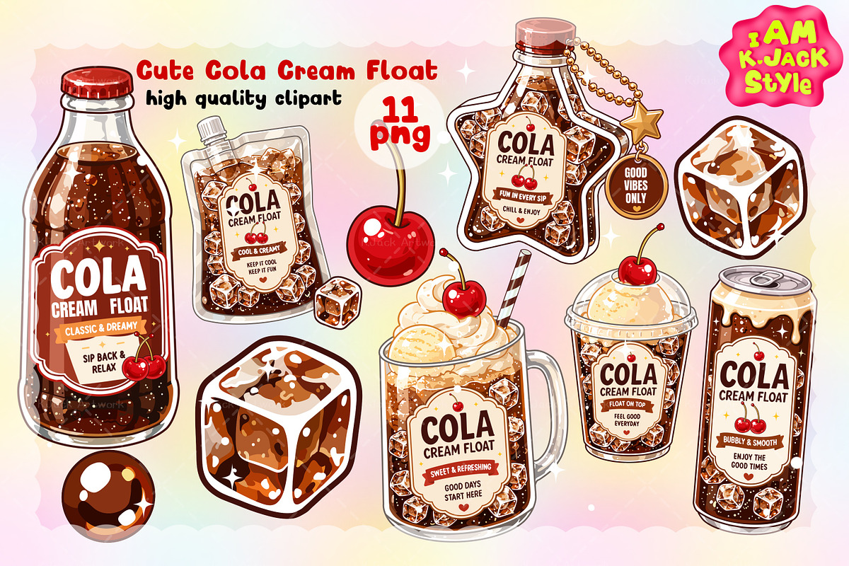 Cute Cola Cream Float Clipart PNG, a Food Illustration by K.JackArtwork (Photo 1 of 4)