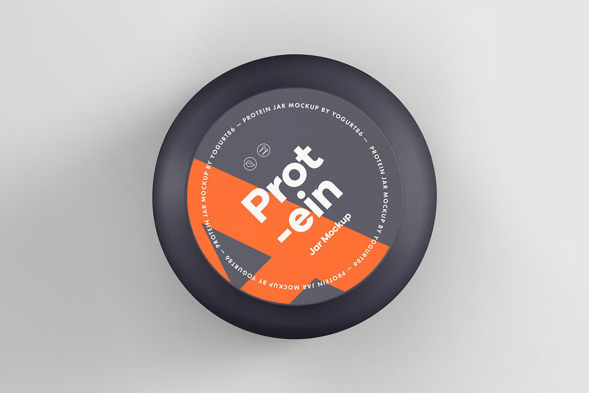 Protein Jar Mockup, a Packaging Mockup by zippypixelstudio (Photo 6 of 15)