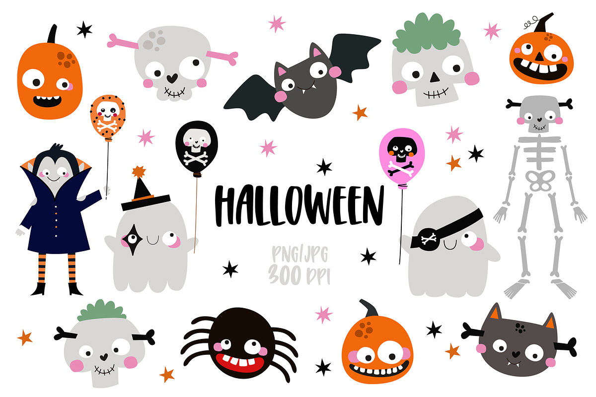 Halloween Clipart PNG JPG, an Object Graphic by the_myro (Photo 1 of 6)