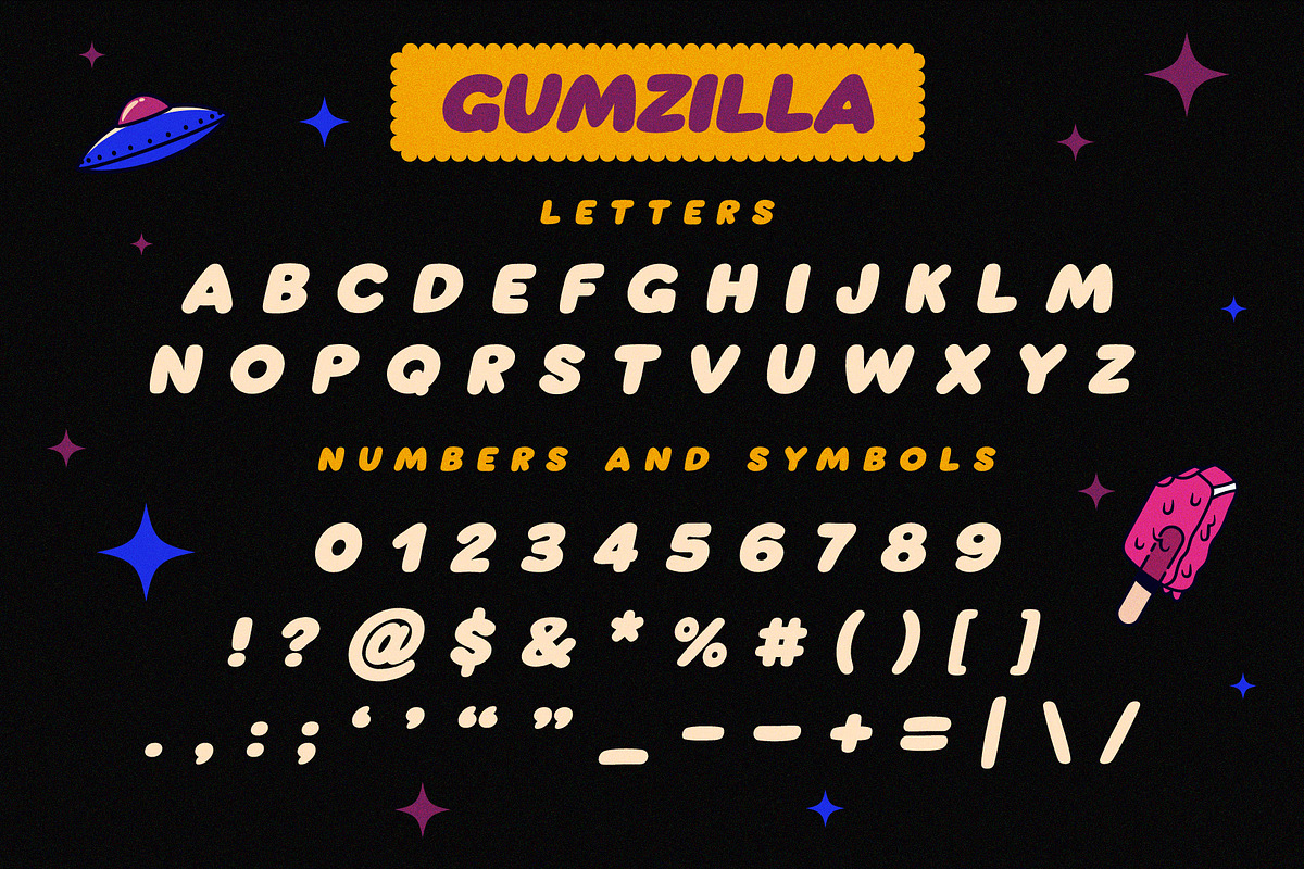 Gumzilla Font Plus Graphic Pack preview 3