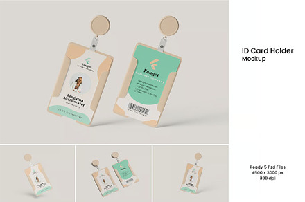 ID card holder mockup