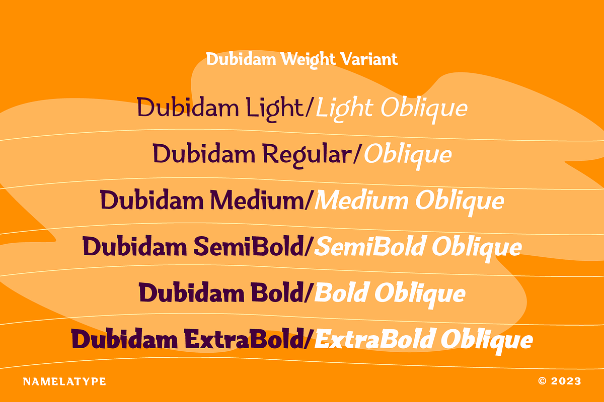 Dubidam | A Cheerful Slab Serif Font, a Slab Serif Font by Namela Studio (Photo 3 of 8)
