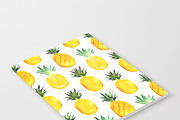 Pineapples watercolor pattern, a Pattern Graphic by Katerina Tova (Thumbnail 1 of 4)