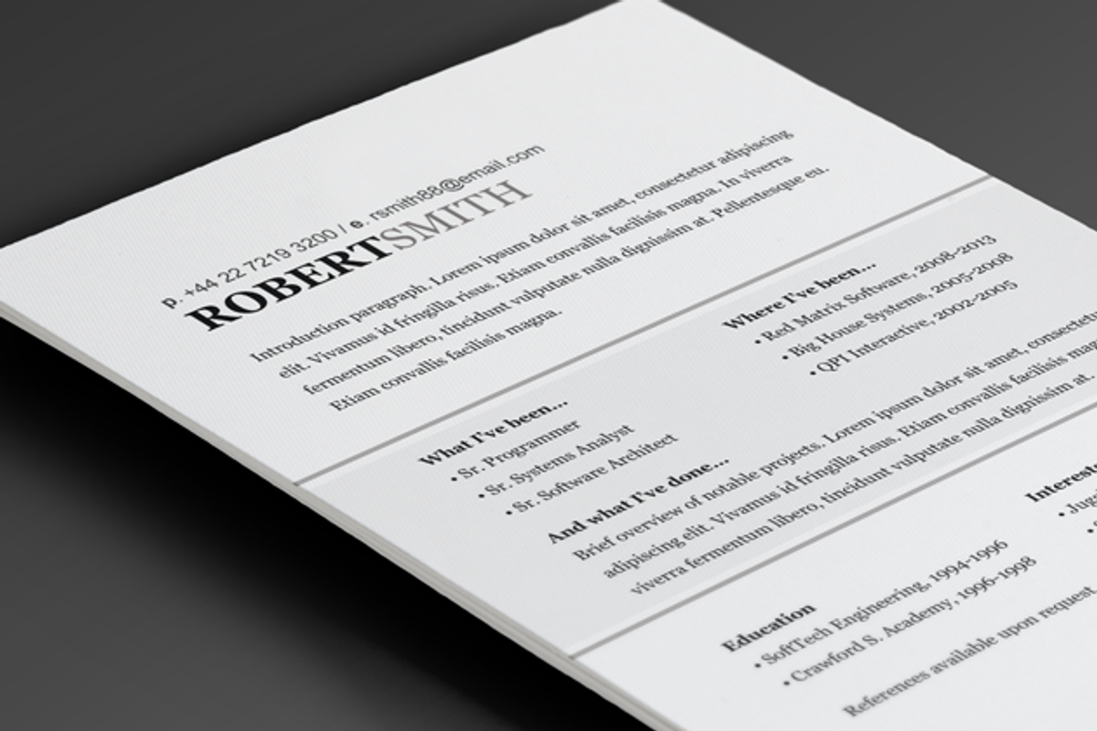 Segment Resume Template, a Resume Template by 12 Resumes