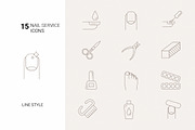 Nail service icons set, an Icon by mayrum (Thumbnail 1 of 2)