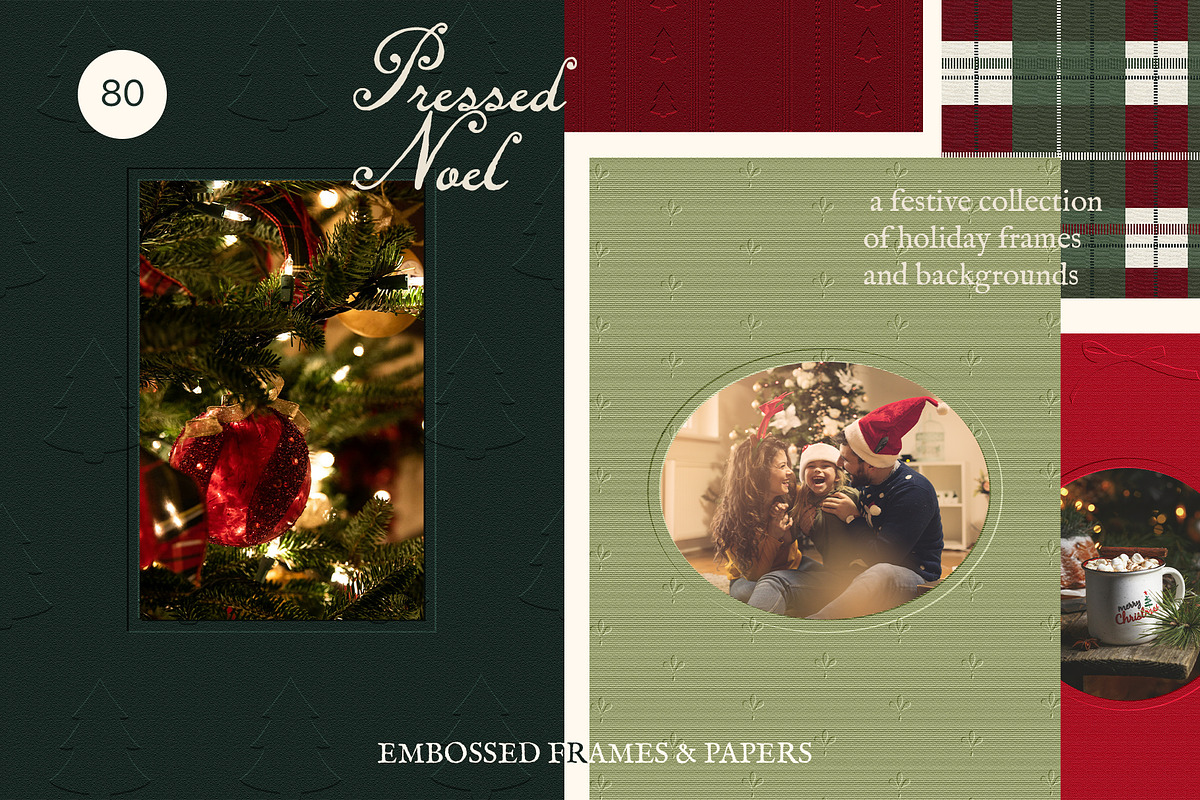 Christmas Embossed Frames & Papers, a Background Graphic by Madiwaso (Photo 9 of 11)