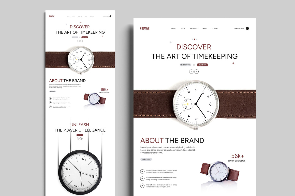 Website Landing Page Layout, a Landing Page Template by MightyDesign (Photo 1 of 6)