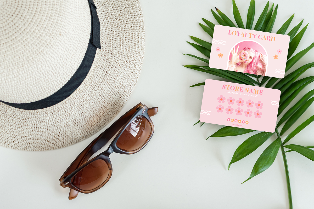 Cute Loyalty Card Template - 2 Sides, a Card Template by SunshineStudioBoutique (Photo 4 of 10)