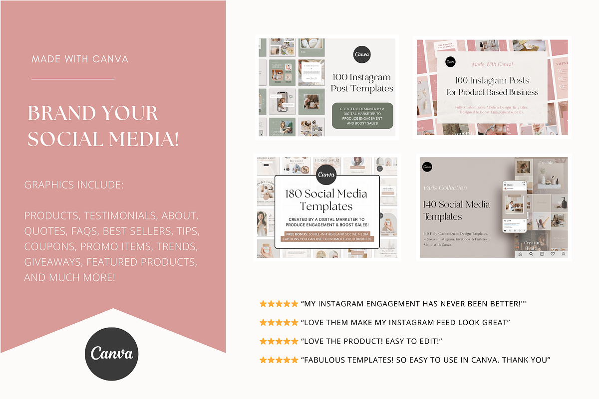 520 Social Media Canva Templates, a Social Media Template by Gebers Marketing & Design (Photo 8 of 9)