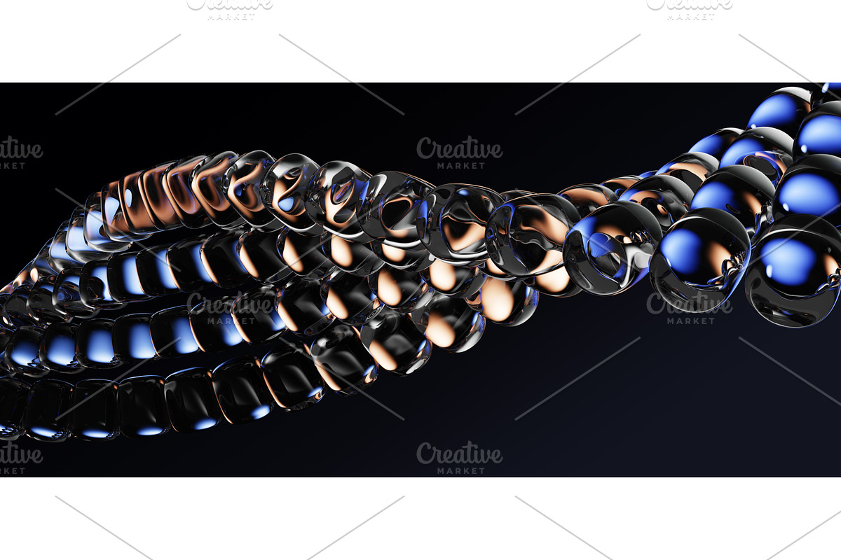 Neon glass spiral line of, a Technology Illustration by Marozhkastudio