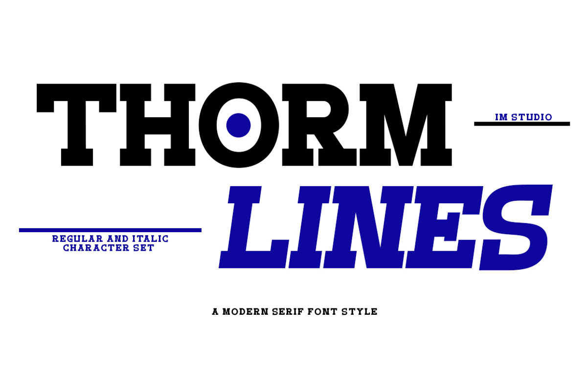 Thorm Lines, a Serif Font by IM Studio (Photo 1 of 5)