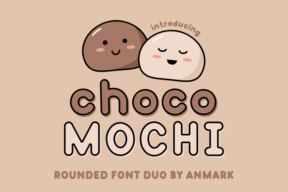 Choco Mochi | Cute Playful font, a Handwritten Font by AnMark (Photo 1 of 9)