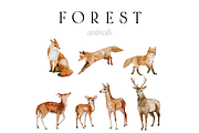 Autumn and Winter FOREST -watercolor, a Seasonal Illustration by Youksy (Thumbnail 5 of 29)