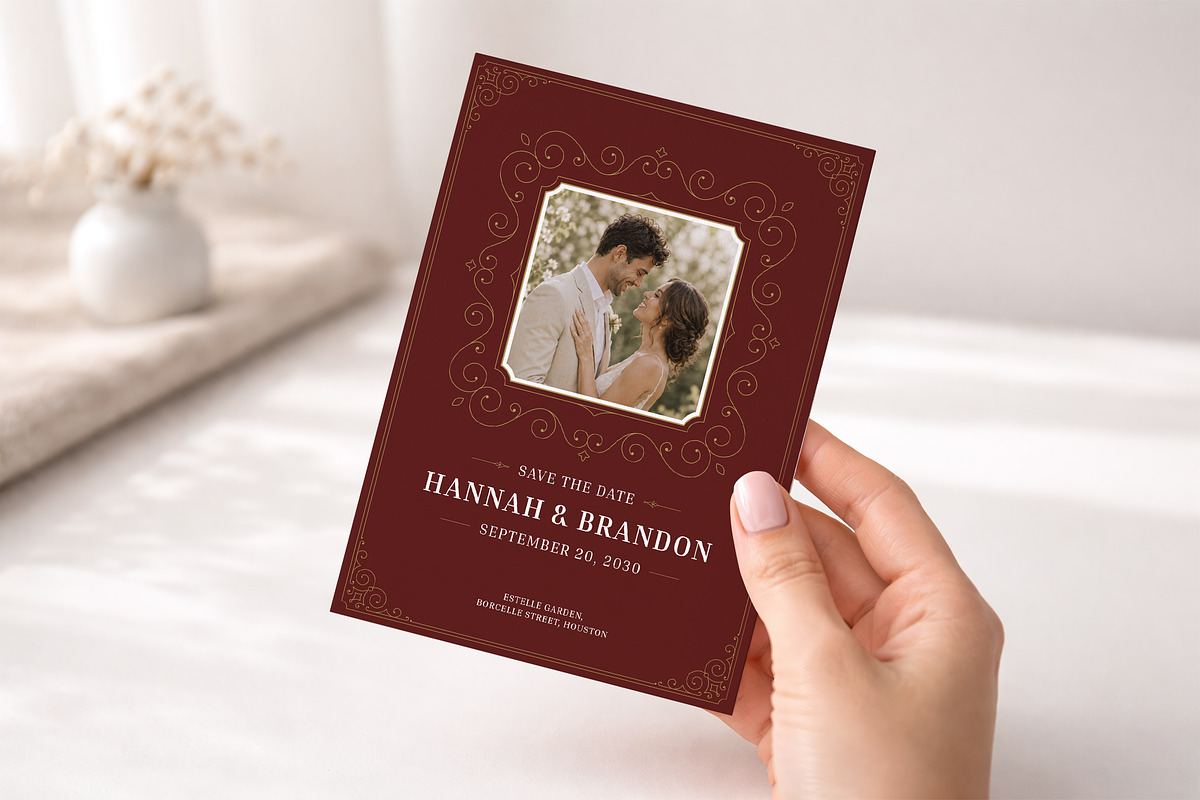 Elegant Wedding Save the Date Canva, an Invitation Template by Vasya Kobelev (Photo 5 of 7)