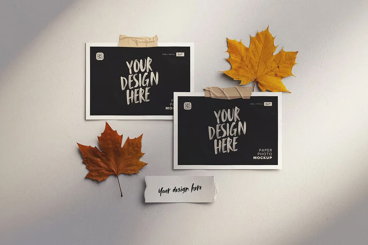 Moodboard with Photos & Autumn Leaf, a Marketing Template by UInstrument (Photo 2 of 7)