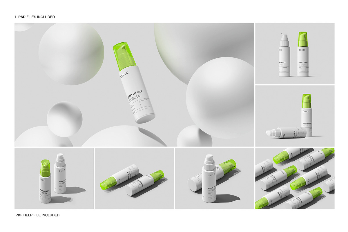 Pump Bottle Mockup Set, a Product Mockup by Renderteam (Photo 2 of 16)