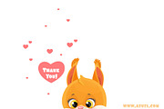 Cute cartoon baby squirrel, an Animal Illustration by Azuzlikus (Thumbnail 3 of 3)