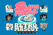 Retro Mascot Pack ; Vol.1 - Vol.3, a Graphic by 159room.studio (Thumbnail 1 of 7)