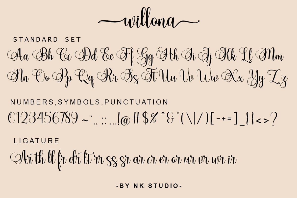 Willona, a Script Font by Nurul_kamal (Photo 7 of 10)