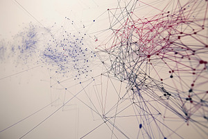 A network of dots on a wall forming, a Photo by Iftikhar Alam