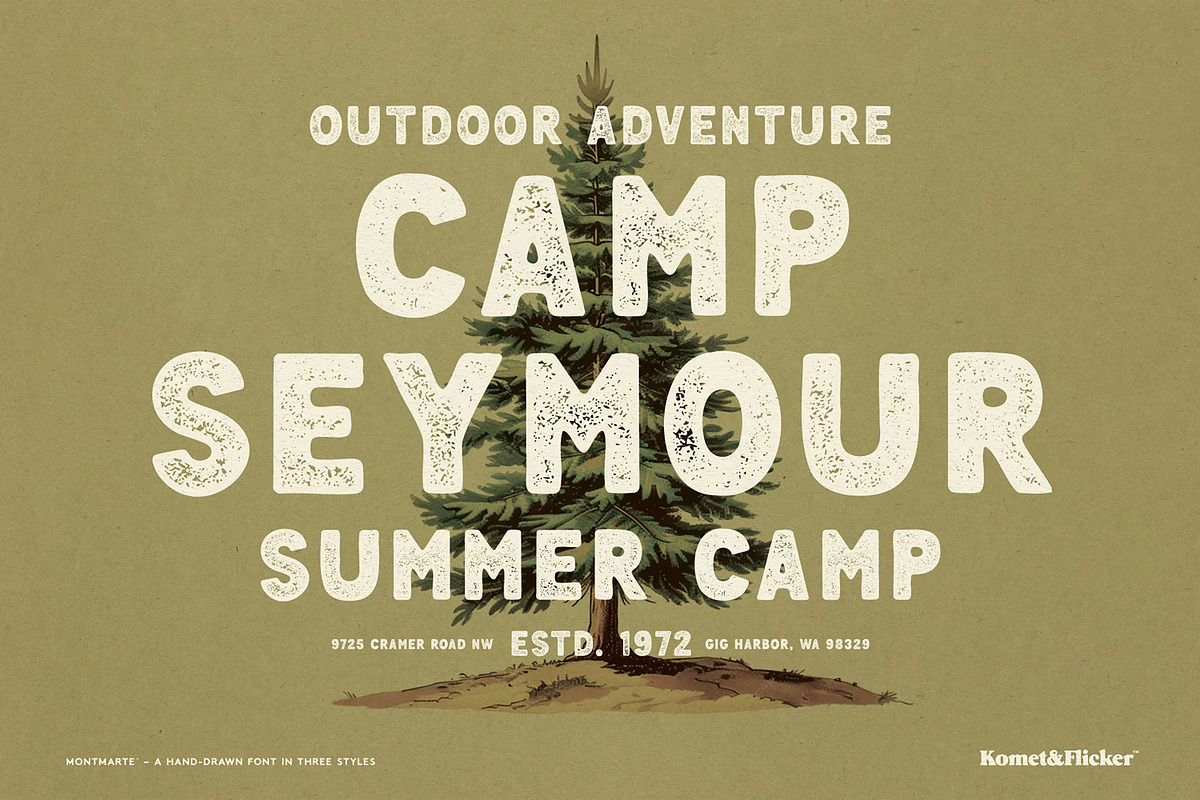 Montmartre - A Hand-drawn Font, a Sans Serif Font by Komet & Flicker (Photo 11 of 16)
