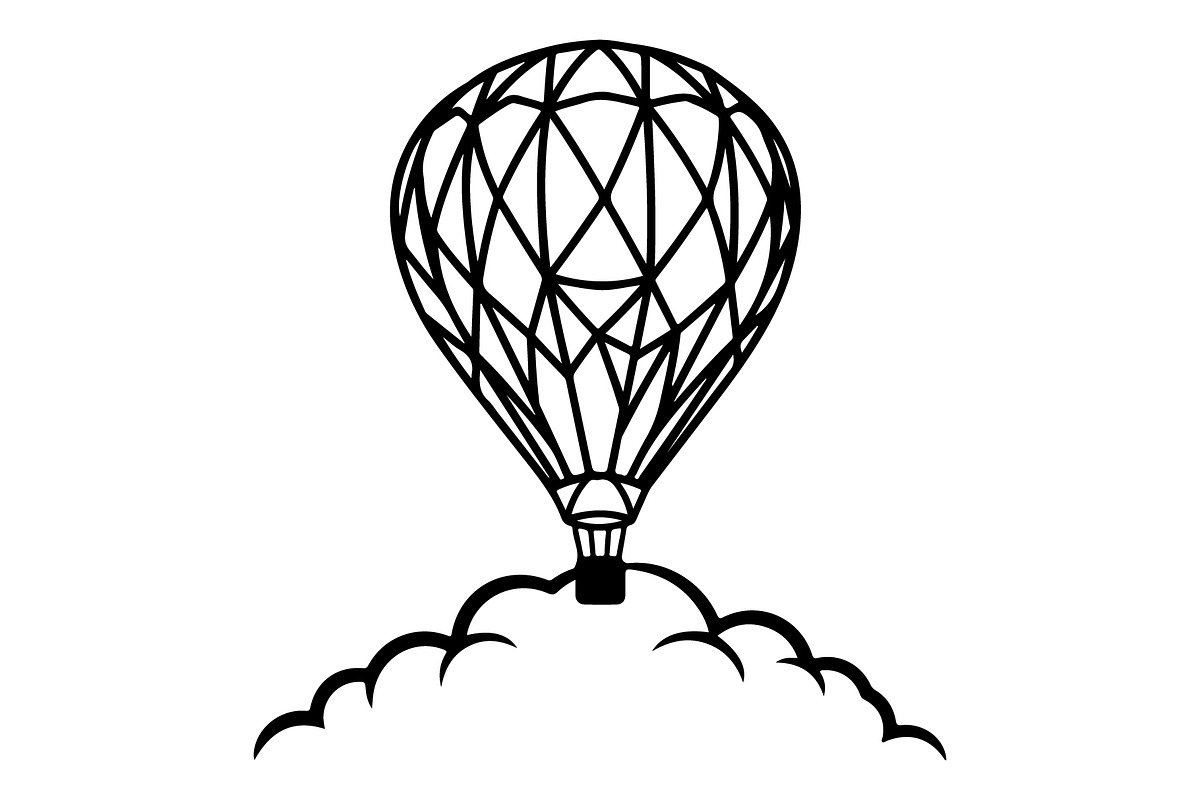 Hot Air Balloon Silhouette Bundle, an Object Illustration by Gaye Art (Photo 22 of 31)