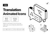 Isometric Translation Icon Set, an Icon by Vectors Market (Thumbnail 1 of 7)
