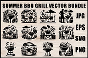 Black BBQ Grill SVG Set, an Object Graphic by jahid234 (Thumbnail 1 of 13)