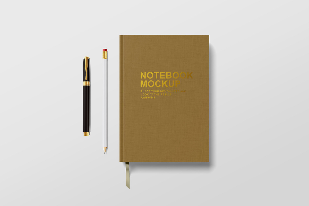 Notebook mockup, a Books & Magazine Mockup by graphiccrew (Photo 11 of 12)