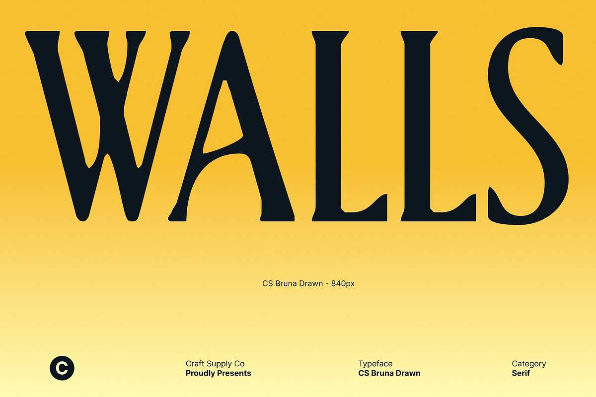 CS Bruna Drawn, a Serif Font by Craft Supply Co. (Photo 2 of 8)