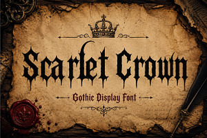 Scarlet Crown, a Blackletter Font by Wow Magic