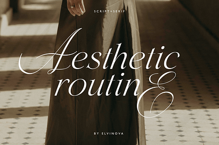 Aesthetic Serif & Script Font Duo, a Serif Font by elvinova